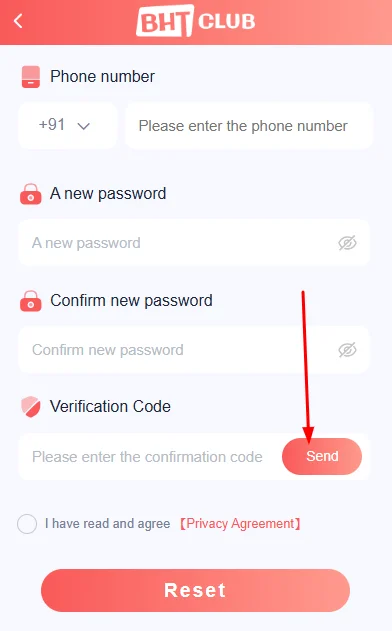 Click on send button